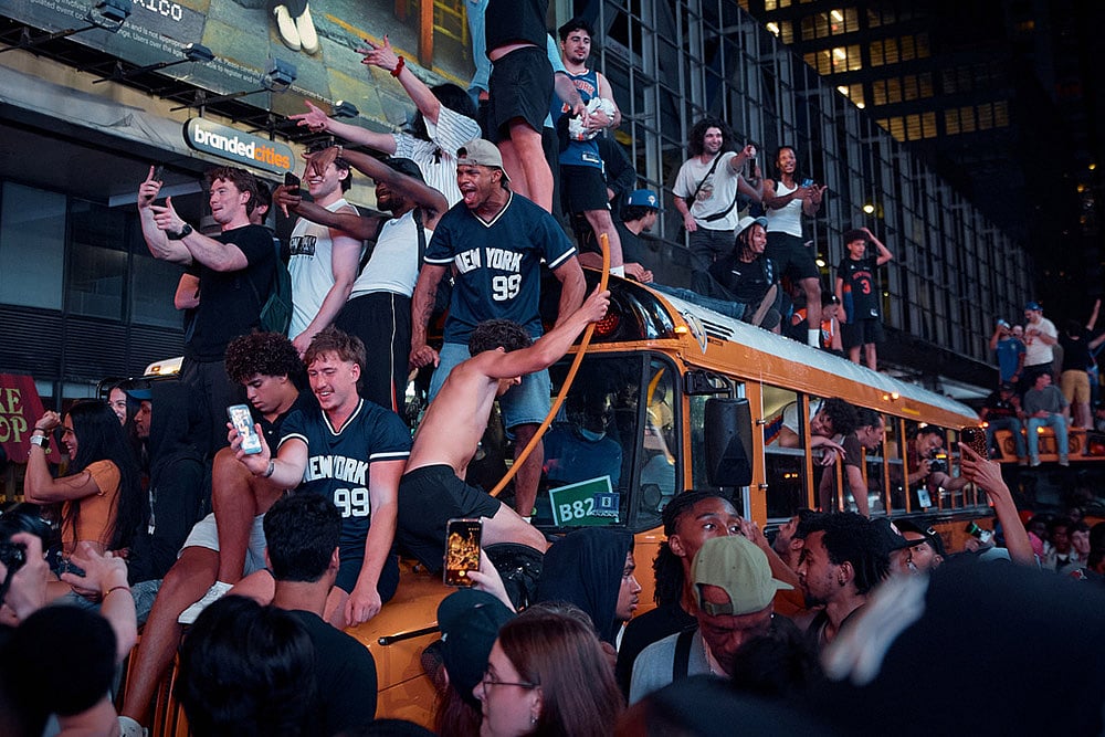 NBA Finals New York Knicks Fans Street Celebrations