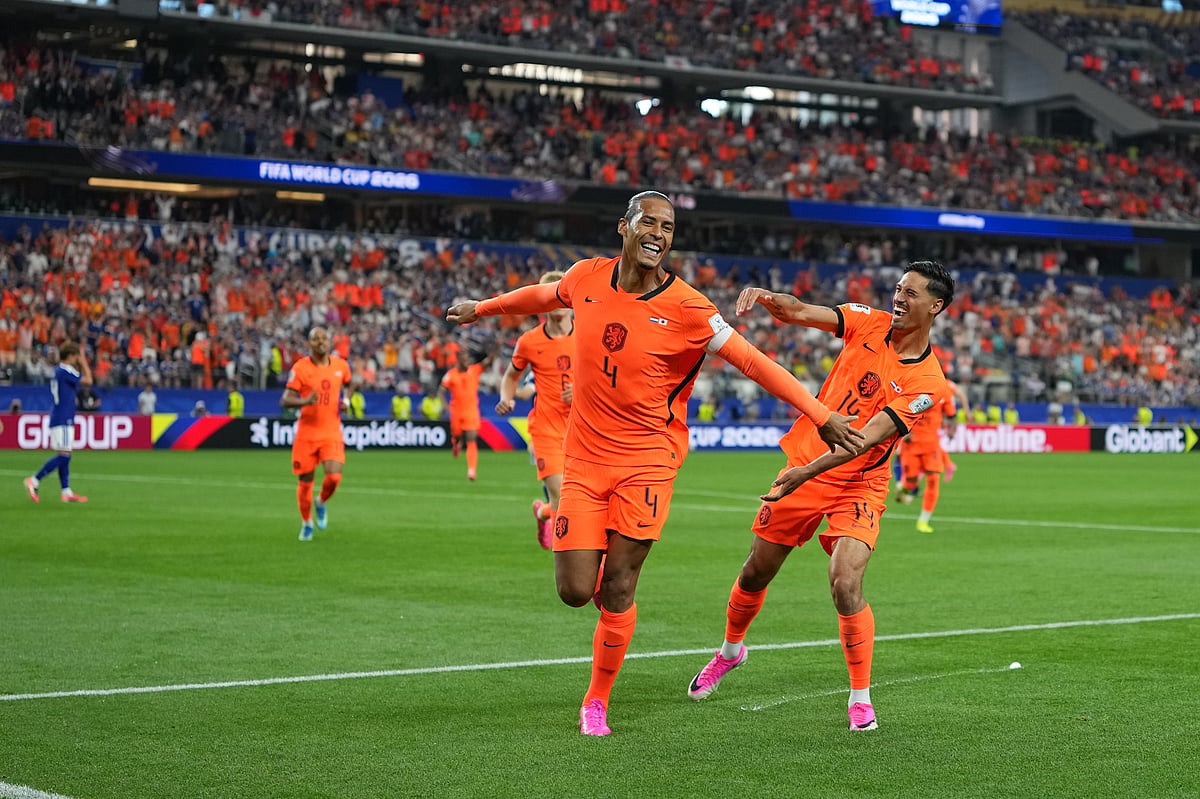 Netherlands Vs Japan FIFA World Cup Group F Virgil van Dijk celebrates AP Photo