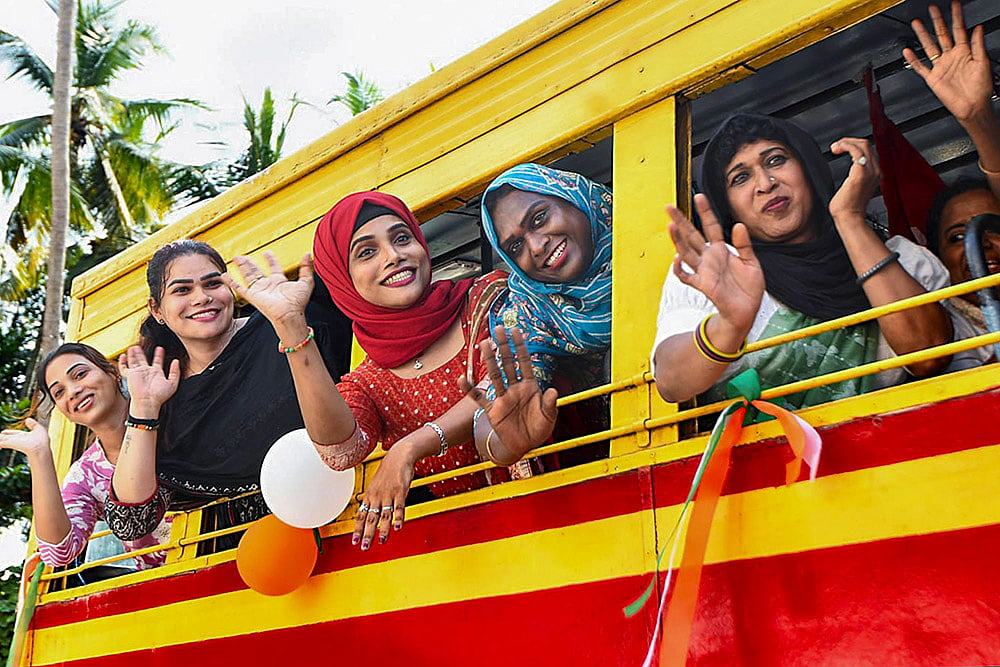 KSRTC buses flagged off under Indira Guarantee Scheme