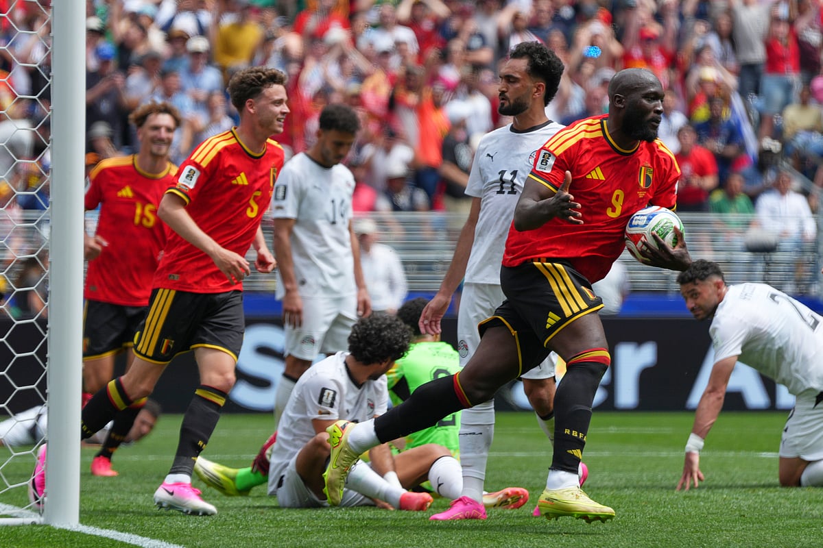 Belgium Vs Egypt FIFA World Cup 2026 Group G Romelu Lukaku Collects Ball AP Photo