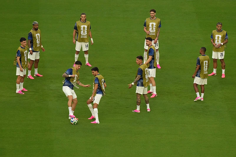 Saudi Arabia vs Uruguay FIFA World Cup 2026 Group H Uruguay warm up AP Photo