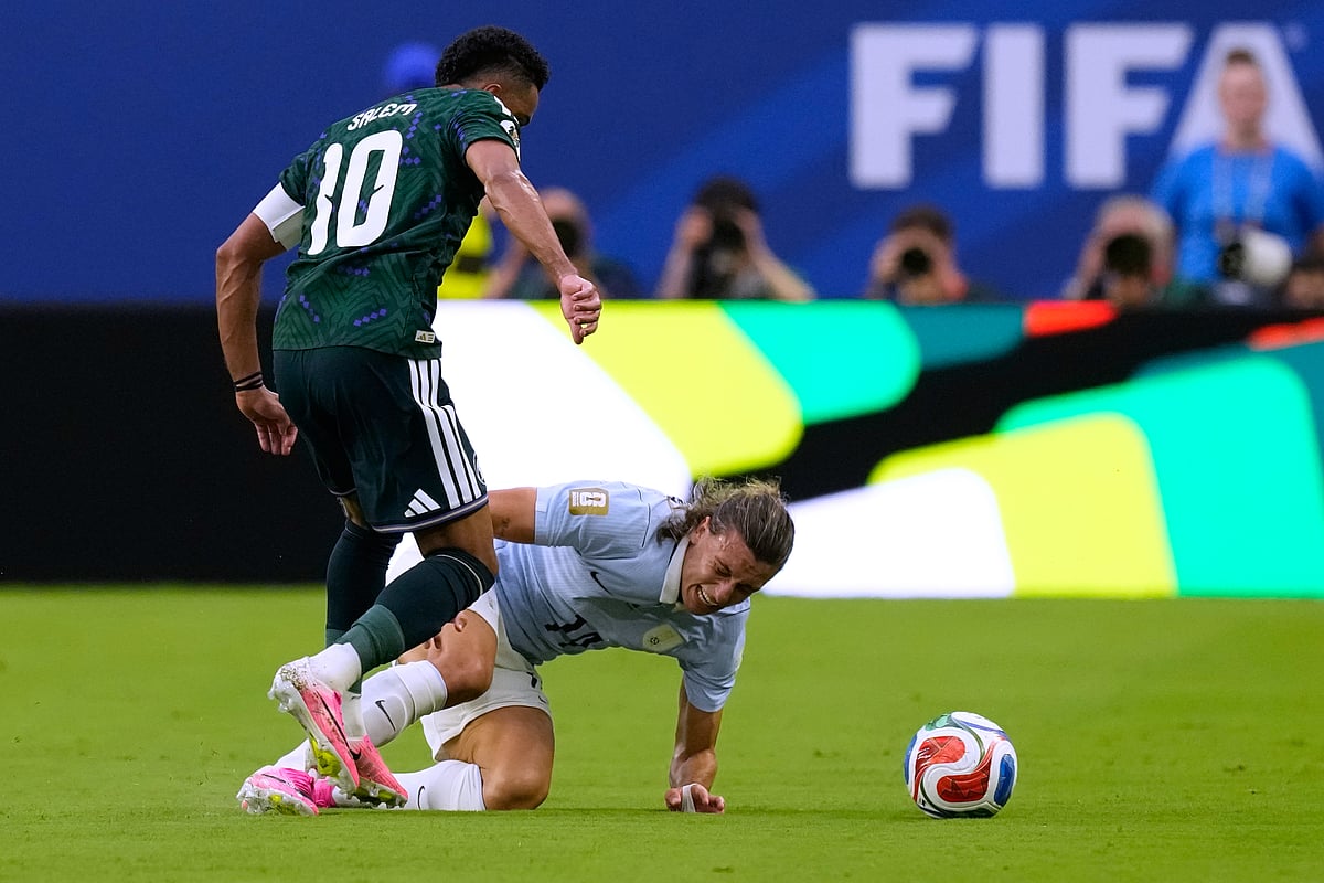 Saudi Arabia vs Uruguay FIFA World Cup 2026 Group H Salem Aldawsari Agustin Canobbio AP Photo