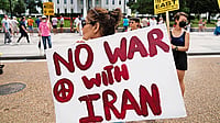 US, Iran Frozen Assets Dispute Clouds Peace Deal As Talks Enter Critical Phase Photo: AP : A New War: Demonstrators rally outside the White House in Washington to protest the US military strike on three nuclear sites in Iran