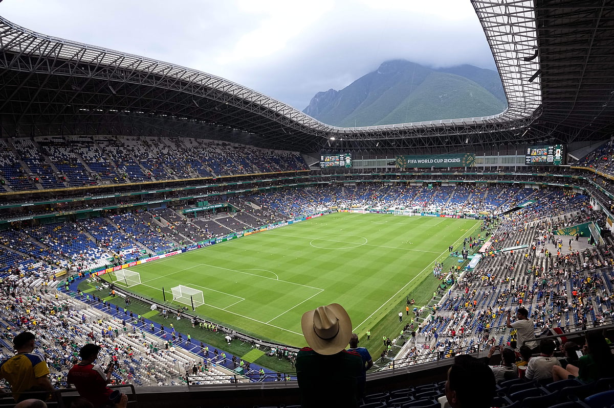 General view before the World Cup Group F soccer match between Sweden and Tunisia in Guadalupe, near Monterrey, Mexico, Sunday, June 14, 2026. - AP Photo/Dolores Ochoa