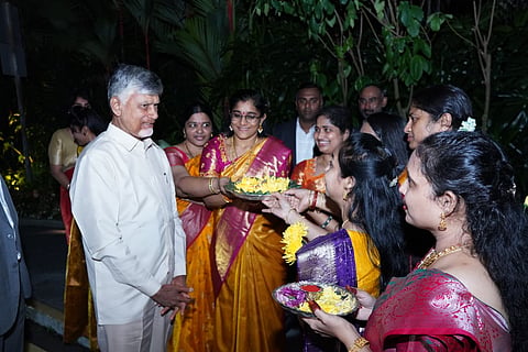 Andhra Pradesh Chief Minister N. Chandrababu Naidu with the Indian Diaspora in Singapore