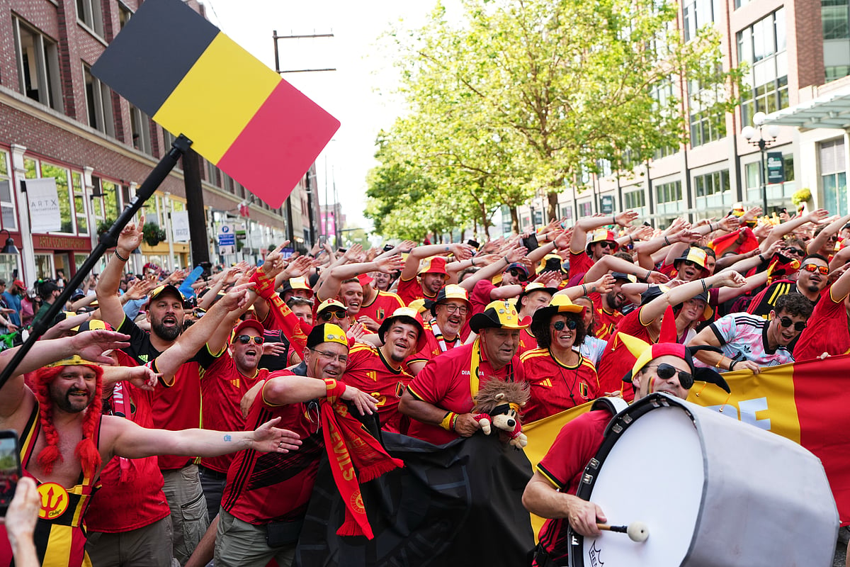 Belgium Vs Egypt FIFA World Cup 2026 Group G Belgian Fans On The Street AP Photo