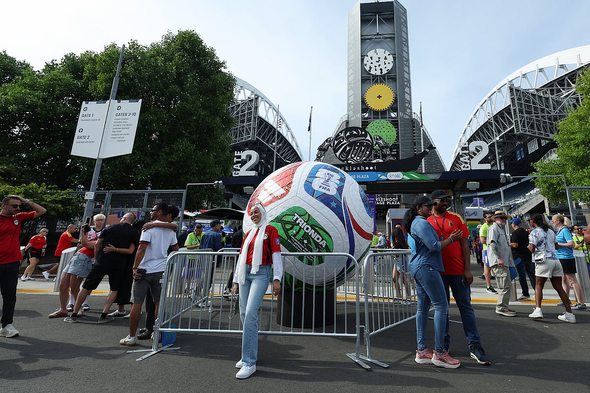 Belgium Vs Egypt FIFA World Cup 2026 Group G Fans Pose AP Photo