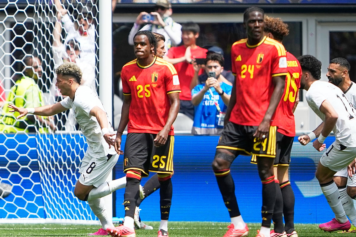 Belgium Vs Egypt FIFA World Cup 2026 Group G Emam Ashour Celebs Goal AP Photo