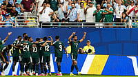 AP Photo : Saudi Arabia's Abdulelah Alamri (4) celebrates scoring his side's first goal against Uruguay during a World Cup Group H soccer match in Miami Gardens.