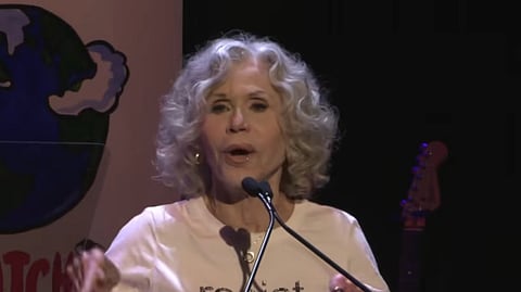 Jane Fonda at Rise Up, Sing Out: A Concert For The First Amendment