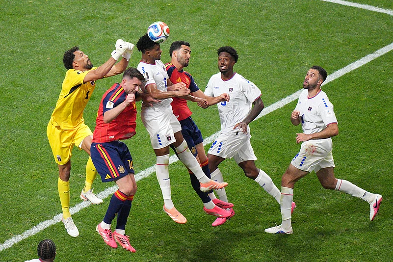 Spain Vs Cape Verde FIFA World Cup 2026 Group H Kevin Pina Aymeric Laporte AP Photo