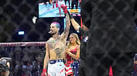 UFC Freedom 250 Live Updates: Ciryl Gane Stuns Alex Pereira With Second-Round TKO (AP Photo/Alex Brandon) : Sean O'Malley celebrates after winning his fight against Aiemann Zahabi during their bantamweight bout at UFC Freedom 250 on the South Lawn of the White House, Sunday, June 14, 2026, in Washington