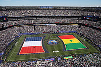 France Vs Senegal, FIFA World Cup 2026 In Pics: See Best Photos From Group I Clash In New Jersey AP Photo/Pamela Smith : Players stand for the National Anthem during the World Cup Group I soccer match between France and Senegal in East Rutherford, N.J., near New York, Tuesday, June 16, 2026.