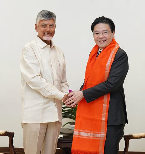Chief Minister Chandrababu Naidu Meets Singapore Prime Minister Lawrence Wong