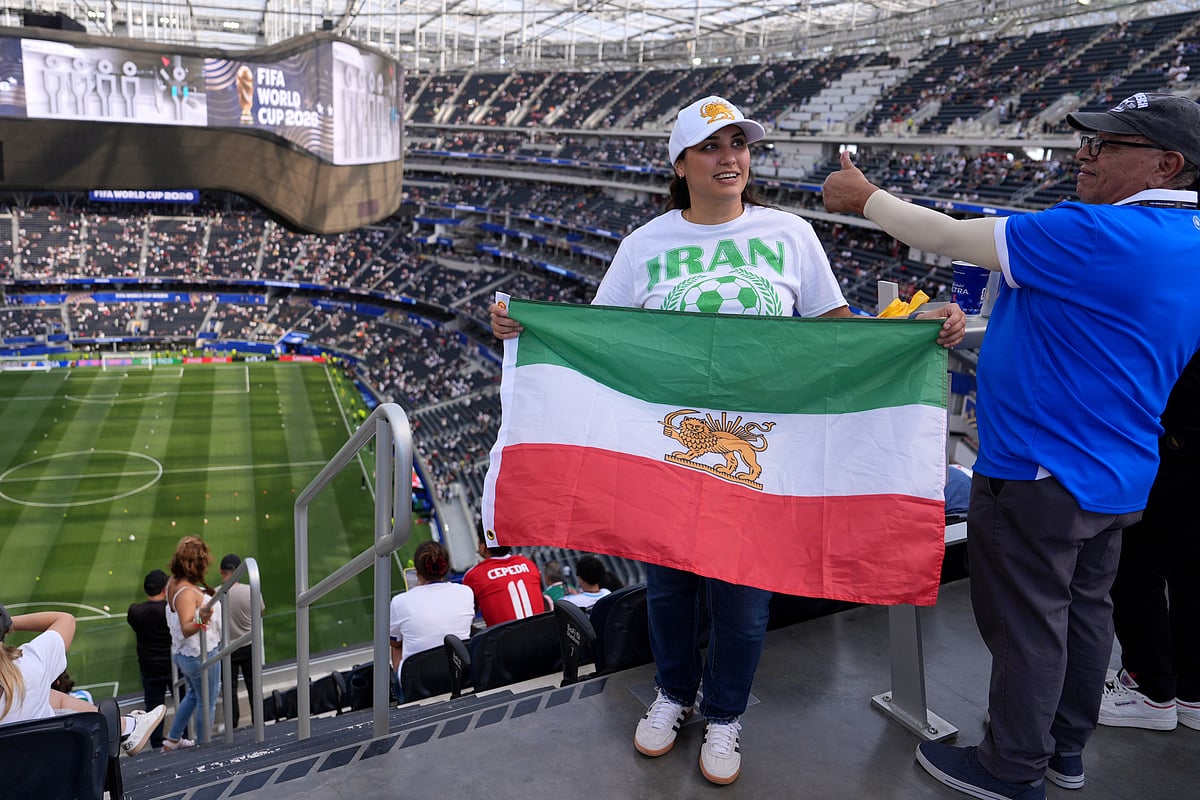 Iran Vs New Zealand FIFA World Cup 2026 Group G Iran Fan Flag AP Photo