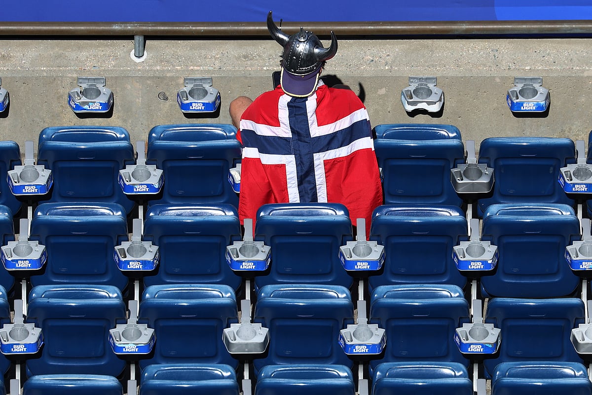 Iraq Vs Norway FIFA World Cup 2026 Norway Fan Viking Mask AP Photo