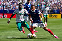 France 3-1 Senegal Highlights, FIFA World Cup 2026: Mbappe Becomes FRA's Leading Scorer As Les Bleus Record Famous Win AP Photo/Yuki Iwamura : France's Kylian Mbappe tries to dribble the ball past Senegal's Idrissa Gana Gueye, left, during the World Cup Group I soccer match between France and Senegal in East Rutherford, N.J., near New York, Tuesday, June 16, 2026.