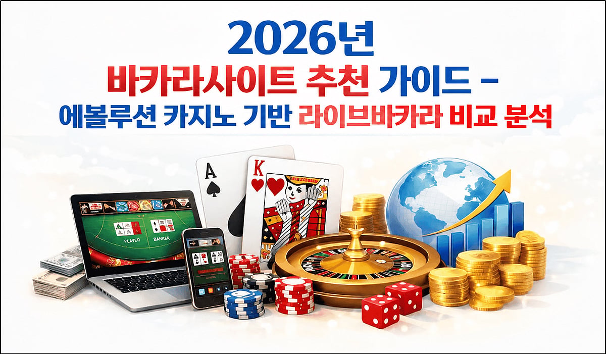 Online gambling banner with roulette, cards, and text