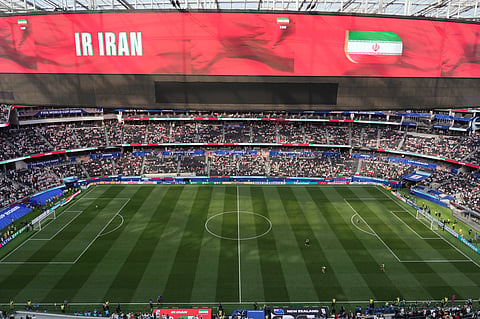 General view before the World Cup Group G soccer match between Iran and New Zealand in Inglewood, Calif., near Los Angeles, Monday, June 15, 2026.