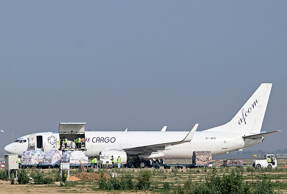 First cargo flight lands at Noida International Airport