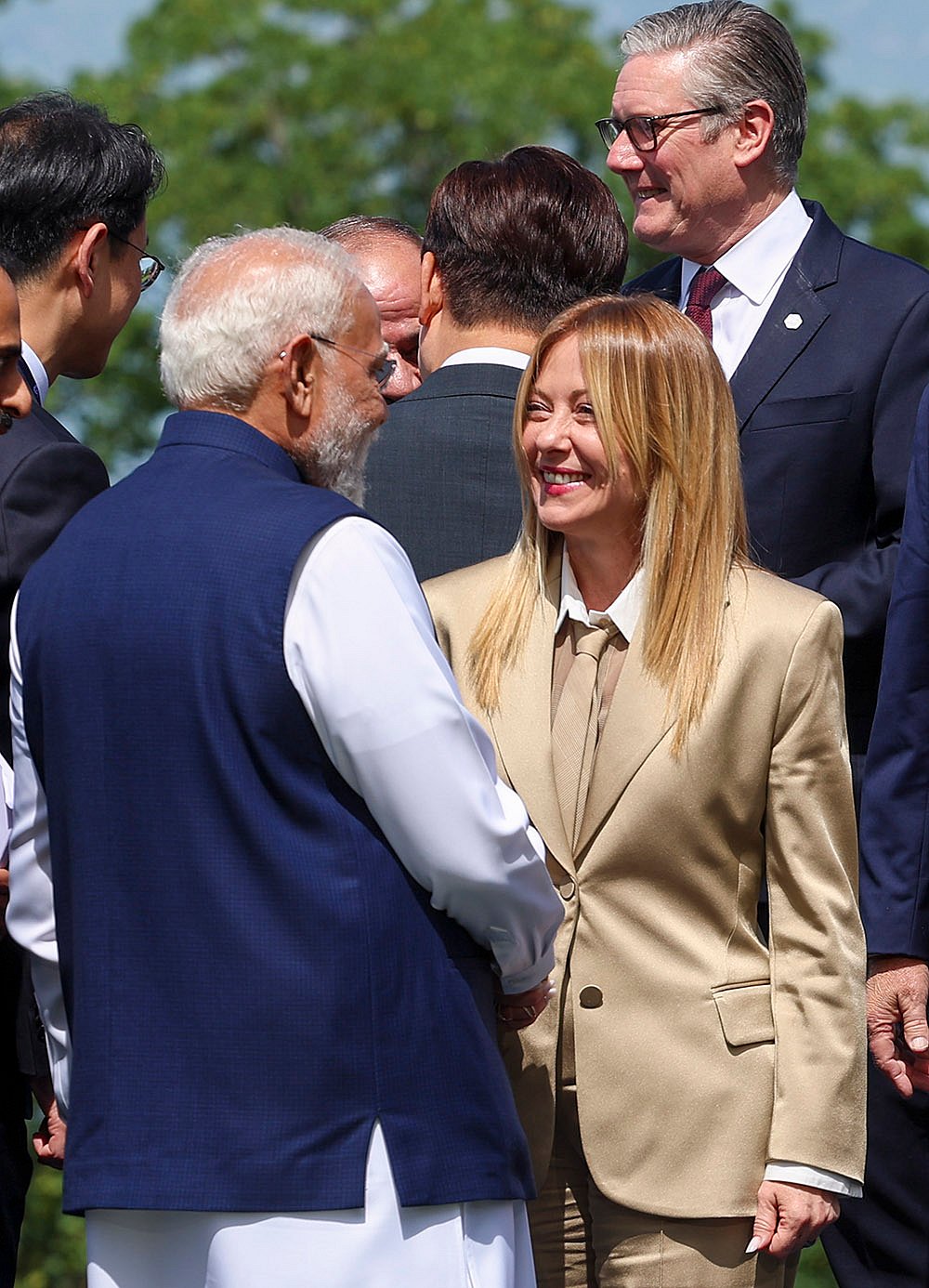 G7 Summit - Narendra Modi with Giorgia Meloni 