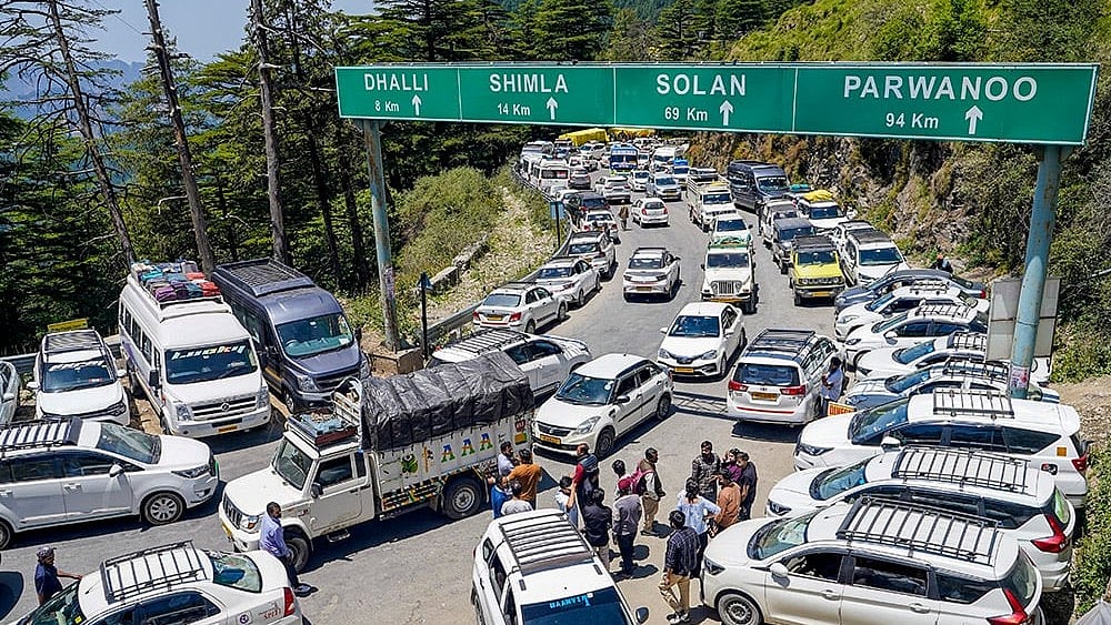 Hill Station Rush: Police Adopts 5-Point Traffic Plan as 15 Lakh Vehicles Enter Shimla in 45 Days  - Photo PTI