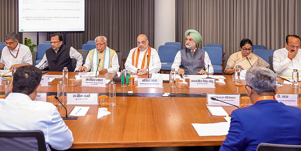Amit Shah during a meeting