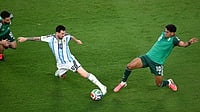 Argentina 3-0 Algeria LIVE Score, FIFA World Cup: Messi Celebrates 200th National Appearance With Hat-Trick AP Photo/Reed Hoffmann : Argentina's Lionel Messi (10) battles for the ball with Algeria's Fares Chaibi (10) during the World Cup Group J soccer match between Argentina and Algeria in Kansas City, Mo., Tuesday, June 16, 2026.