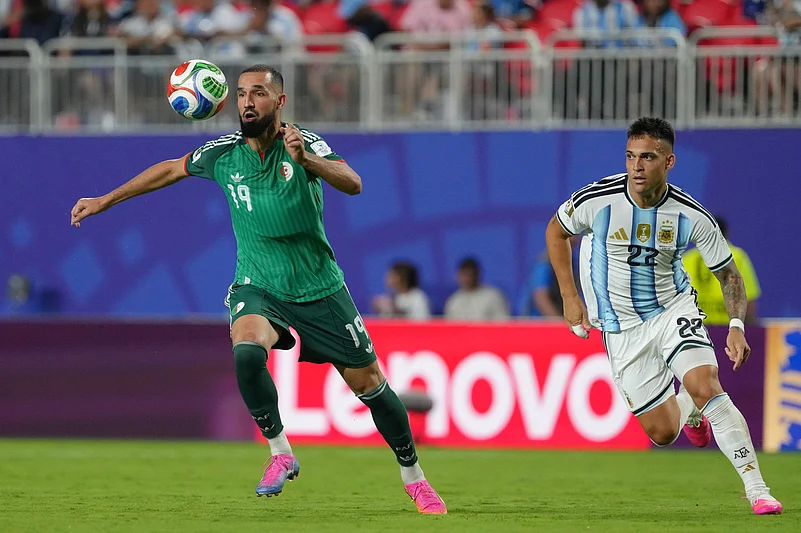 Argentina Vs Algeria FIFA World Cup 2026 Group J Bentaleb and Martinez AP Photo