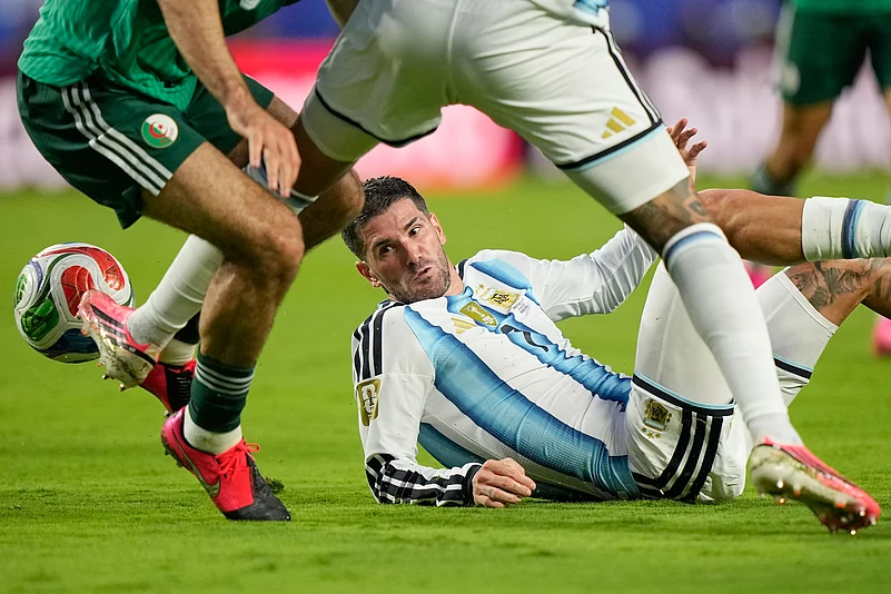 Argentina Vs Algeria FIFA World Cup 2026 Group J Rodrigo de Paul falls AP Photo
