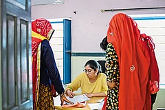 Health Checkup: Women at the primary health-care centre, Itawa Bhopji village in Rajasthan - | Photo: Vikram Sharma