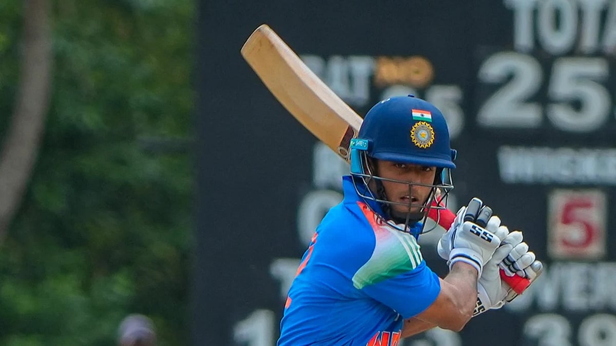 Suryansh Shedge punches the ball away during IND A vs AFG A, ODI Tri-Series Match in Dambulla, Sri Lanka - null