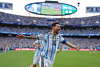 Argentina Vs Algeria, FIFA World Cup 2026 In Pics: See Best Photos From Group J Clash In Kansas City Stadium AP Photo/Ed Zurga : Argentina's Lionel Messi (10) celebrates after scoring a goal during the World Cup Group J soccer match between Argentina and Algeria in Kansas City, Mo., Tuesday, June 16, 2026.