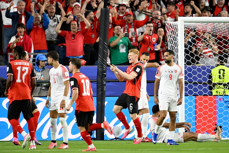 Austria Vs Jordan FIFA World Cup 2026 Group J Austrians Celeb second goal AP Photo