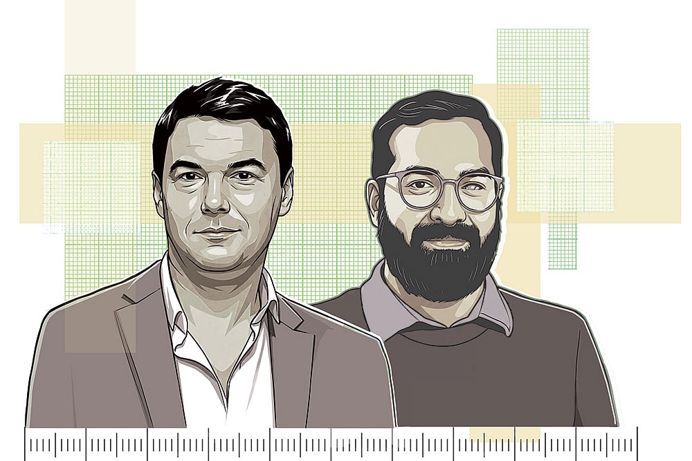 Talking Heads: Thomas Piketty (left) and Anmol Somanchi - | Illustration: Saahil