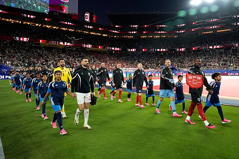 Players arrive for the World Cup Group J soccer match between Austria and Jordan in Santa Clara, Calif., near San Francisco, Tuesday, June 16, 2026.