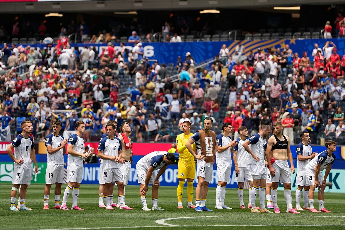 Switzerland Vs Bosnia FIFA World Cup 2026 Group B Bosnia Players Applaud Fans AP Photo