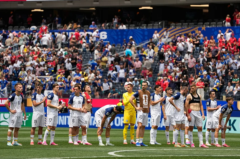 Switzerland Vs Bosnia FIFA World Cup 2026 Group B Bosnia Players Applaud Fans AP Photo