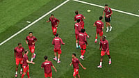 Switzerland Vs Bosnia And Herzegovina Live Score, FIFA World Cup: SUI And BIH Locked 0-0 At Half-Time In Los Angeles (AP Photo/Jayne Kamin-Oncea) : Swiss players warm up for the World Cup Group B soccer match between Switzerland and Bosnia in Inglewood, Calif., near Los Angeles, Thursday, June 18, 2026.