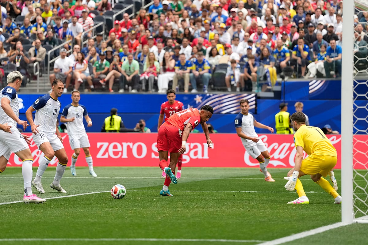 Switzerland Vs Bosnia FIFA World Cup 2026 Group B Dan Ndoye and Nikola Vasilj AP Photo