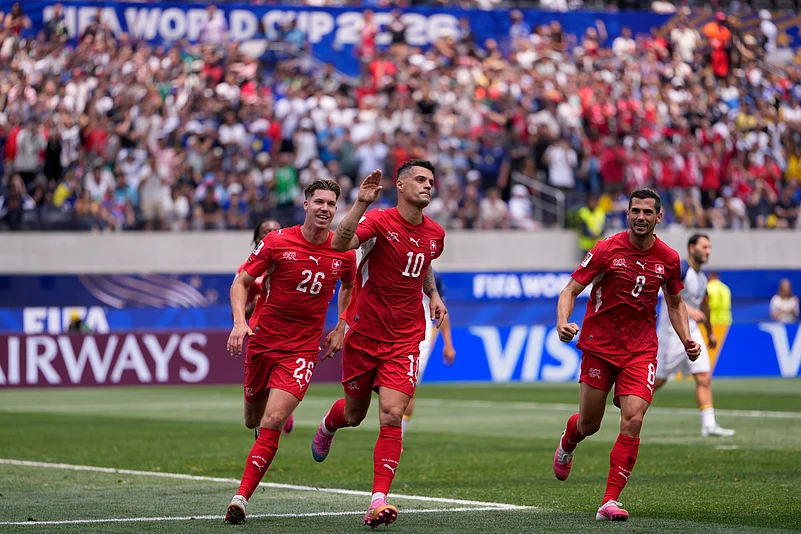 Switzerland Vs Bosnia FIFA World Cup 2026 Group B Granit Xhaka Run Celeb AP Photo