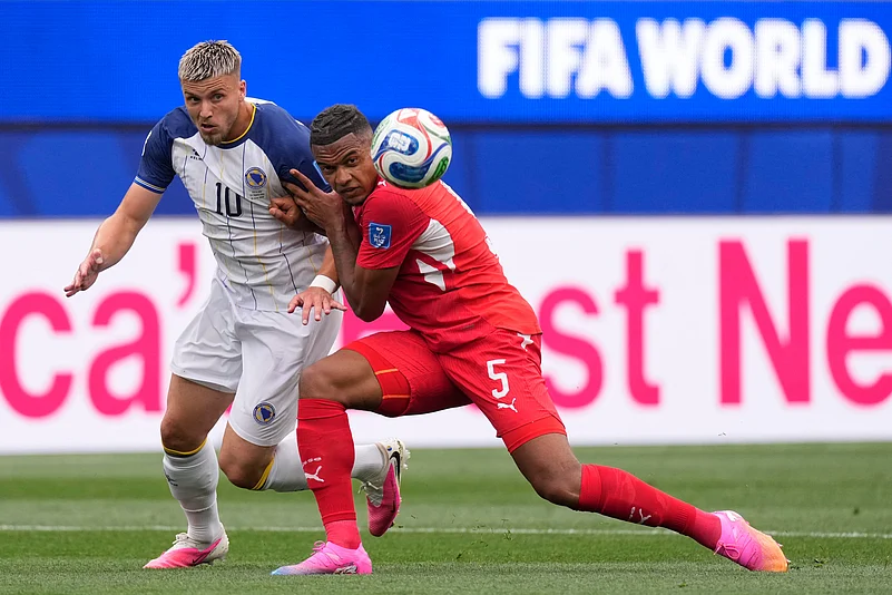 Switzerland Vs Bosnia FIFA World Cup 2026 Group B Ermedin Demirovic and Manuel Akanji AP Photo