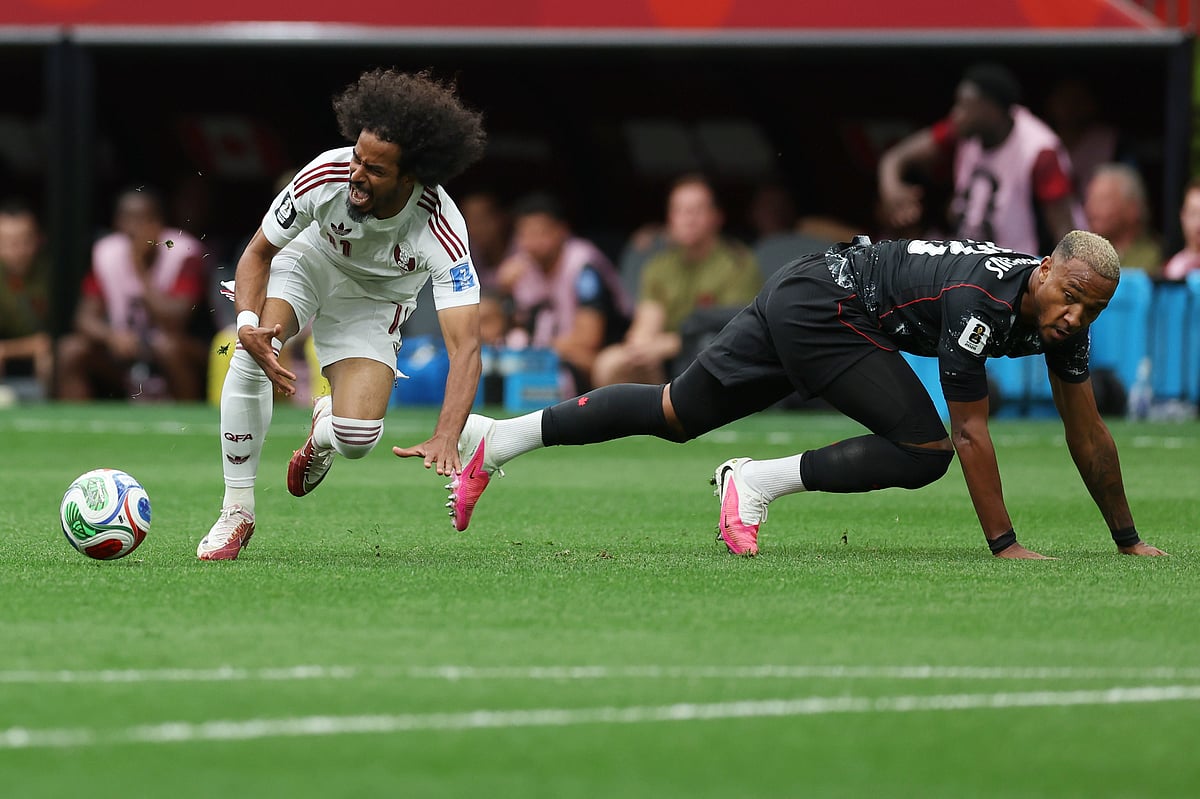 Canada vs Qatar FIFA World Cup 2026 Group B Akram Afif and Derek Cornelius AP Photo