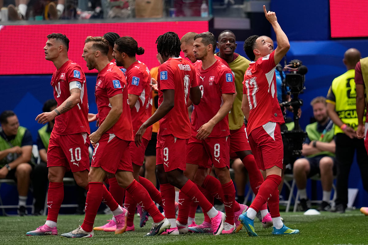 Switzerland Vs Bosnia FIFA World Cup 2026 Group B Ruben Vargas and team Celeb AP Photo