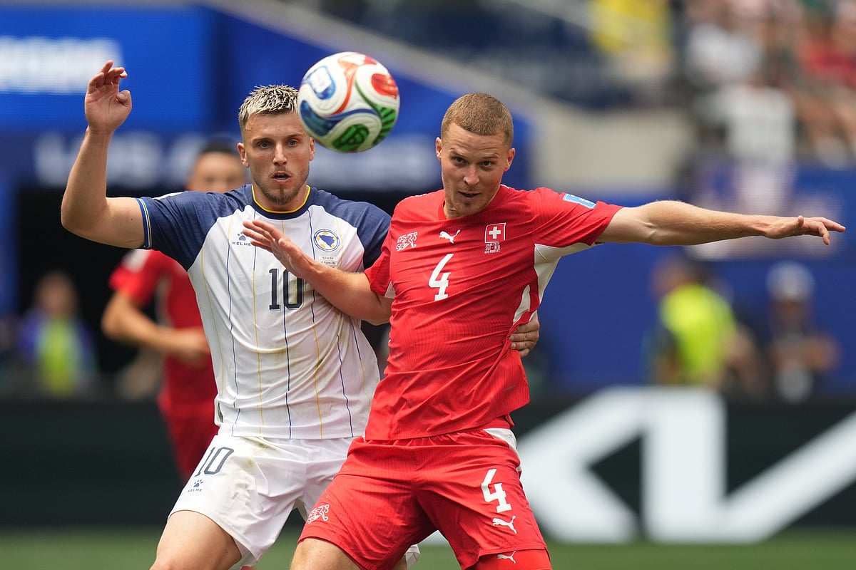 Switzerland Vs Bosnia FIFA World Cup 2026 Group B Ermedin Demirovic and Nico Elvedi AP Photo