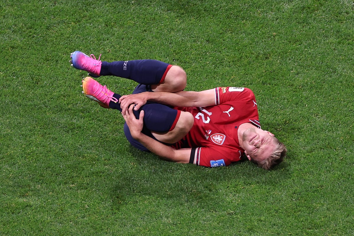 Czechia Vs South Africa FIFA World Cup 2026 Group A Lukas Cerv In Pain AP Photo