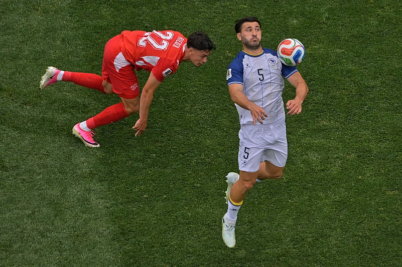 Switzerland Vs Bosnia FIFA World Cup 2026 Group B Sead Kolasinac Controls AP Photo