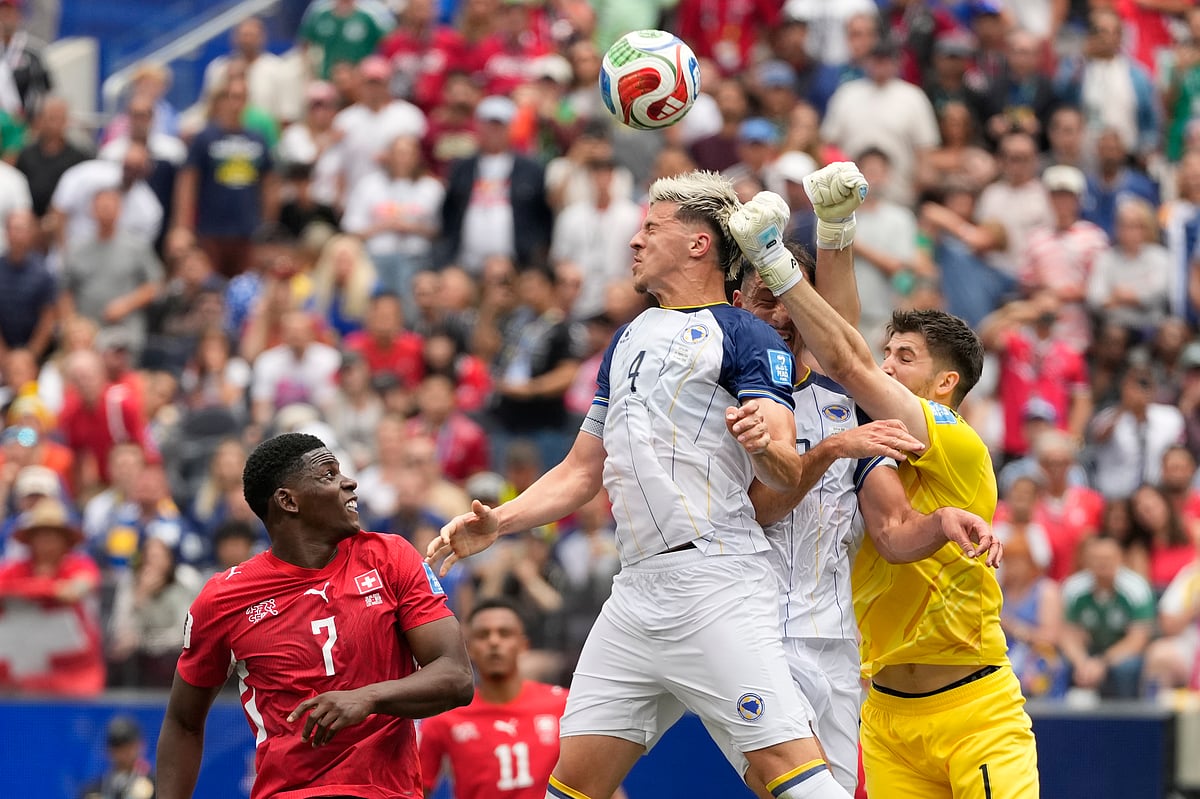 Switzerland Vs Bosnia FIFA World Cup 2026 Group B Nikola Vasilj Clears AP Photo