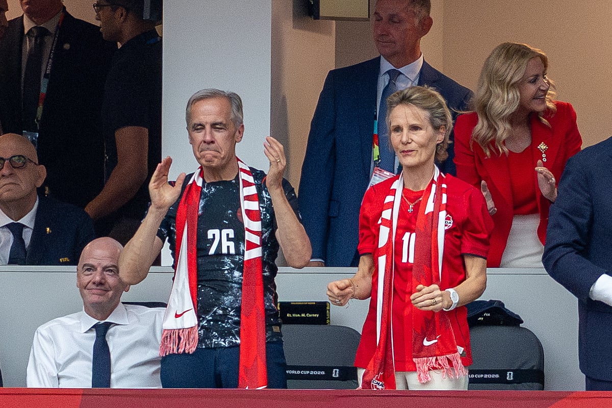 Canada vs Qatar FIFA World Cup 2026 Group B Mark Carney wife Canadian Press via AP