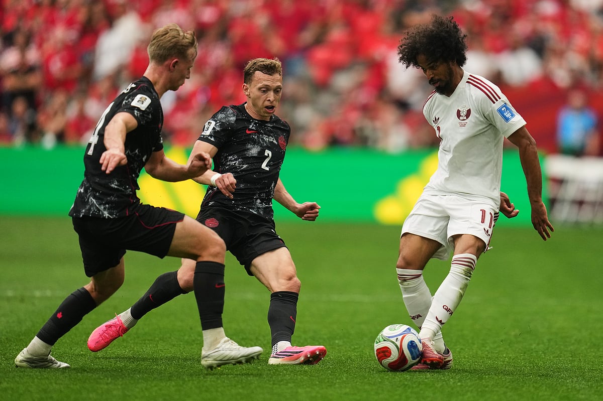 Canada vs Qatar FIFA World Cup 2026 Group B Akram Afif gets on AP Photo